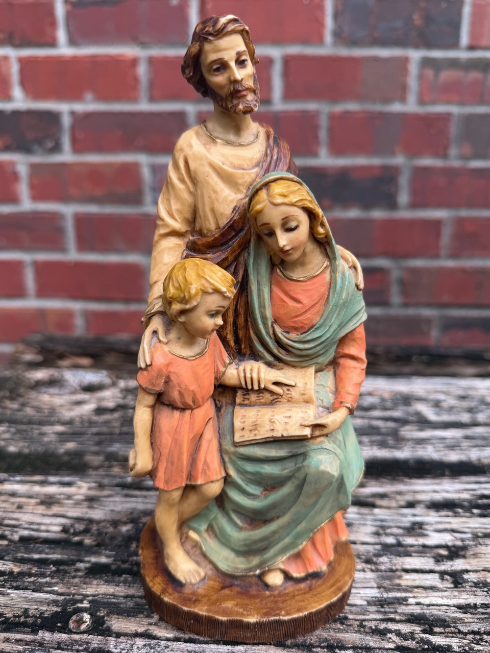 Vintage Holy Family 8.75” Figure Signed E.T. by Lavorazione A. Mano Made Italy